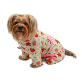Yummy Strawberry Fleece Turtleneck Pajamas - XS