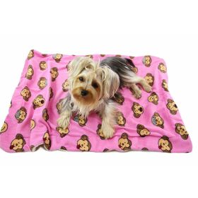 Silly Monkey Ultra-Plush Blanket - Pink - S