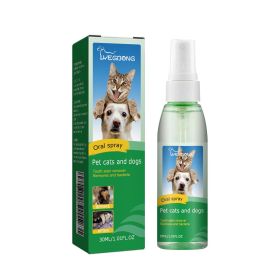 Yegbong Pet Tooth Deodorizer Spray, Dogs Universal Mouth Cleaning Breath Freshening Spray
