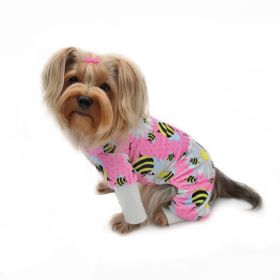 Ultra Soft Plush Minky Bumblebee & Flower Pajamas - M
