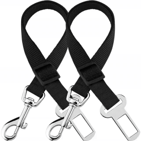2 Pack DOG PET Safety Seatbelt Car Vehicle Seat Belt Adjustable Harness Lead (Option: 2PC)